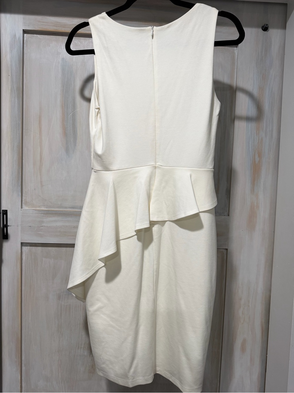 Lulu's Ivory Asymmetrical Peplum Midi Dress - Picture 3 of 5
